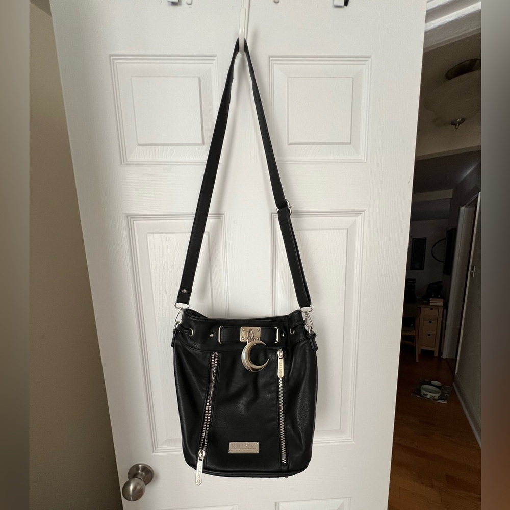 Kill star studded bottom bucket bag